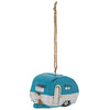 Camper RV Recreational Vehicle Vintage Style Distressed Ornament Blue White