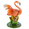 Pink Flamingo Jewelry Box Ring Holder Rhinestones