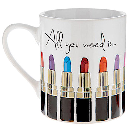 All You Need Is...  Love & Lipstick Coffee Mug