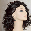 Turquoise Blue Cross Crystal Silver Earrings