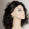 Green Gemstone Hearts Crystals Gold Earrings