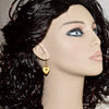 Yellow Gemstone Hearts Crystals Gold Earrings