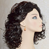 Orange Glass Balls Crystal Gold Earrings