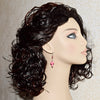 Pink Stone Cross Crystal Silver Earrings
