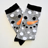 Snowman Face Carrot Nose Crew Socks