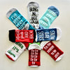 Wake Me Up When It's Christmas Red White Non Slip Crew Socks